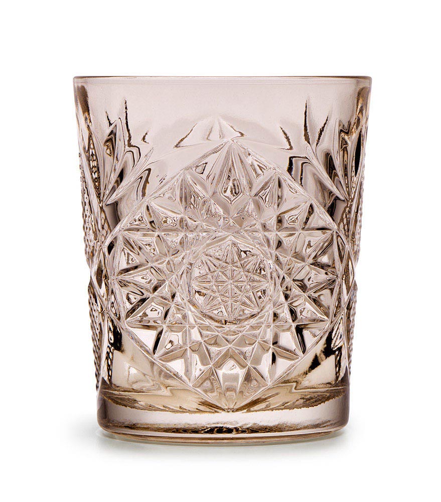 Double Old Fashioned Glas, Onis (Libbey), Hobstar, Taupe - 355ml