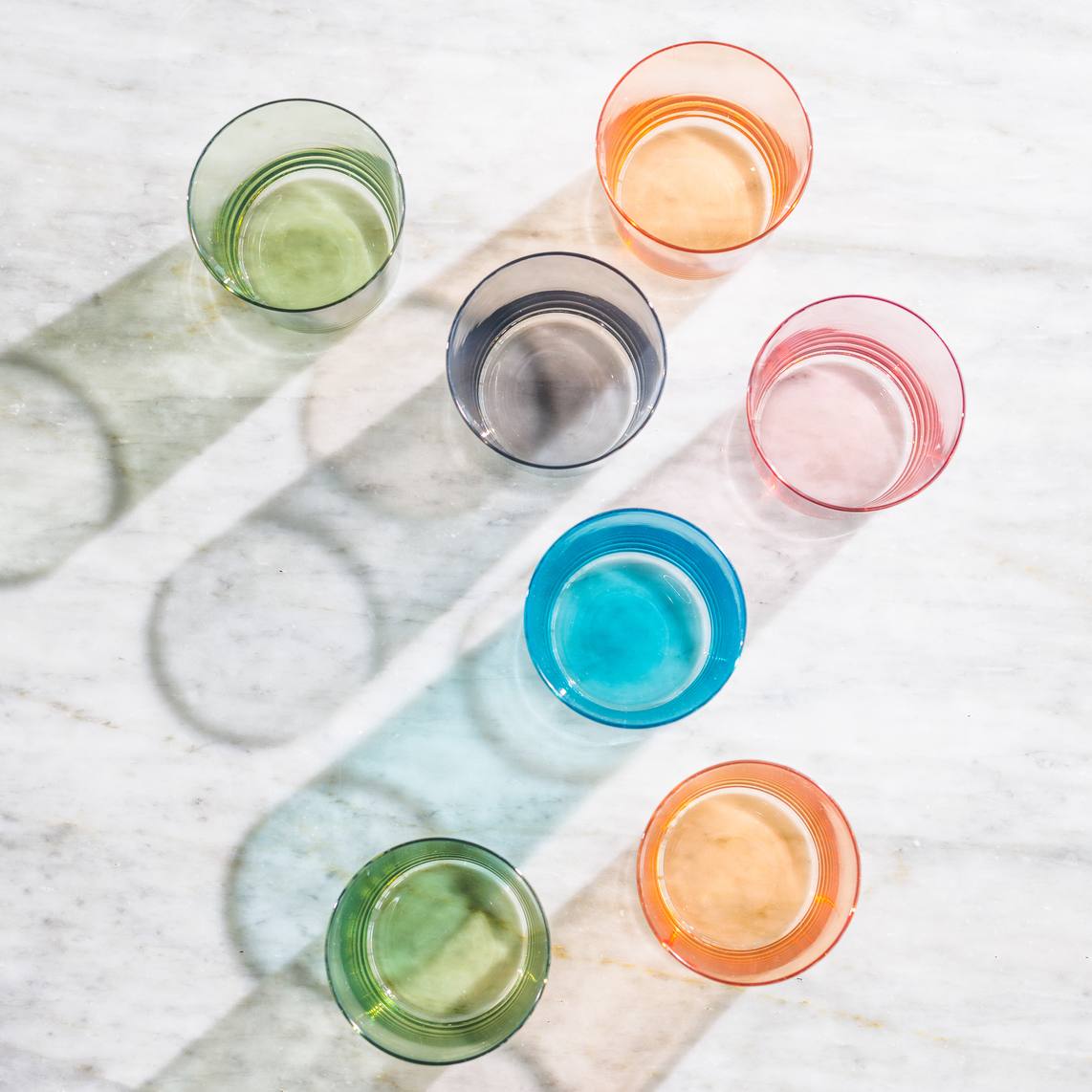 Double Old Fashioned Glas, Onis, Cidra Color, Blau - 390 ml
