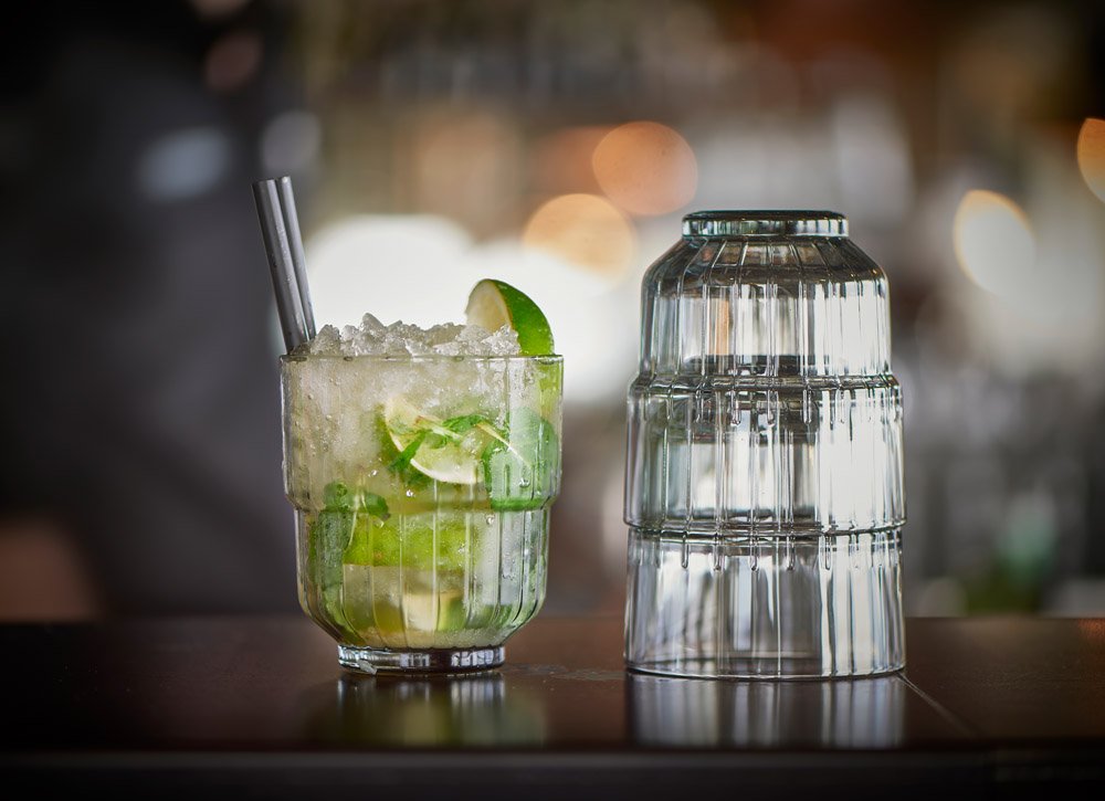 Rocks Glas / Old Fashioned Glas, Onis, LinQ, Grau - 265 ml