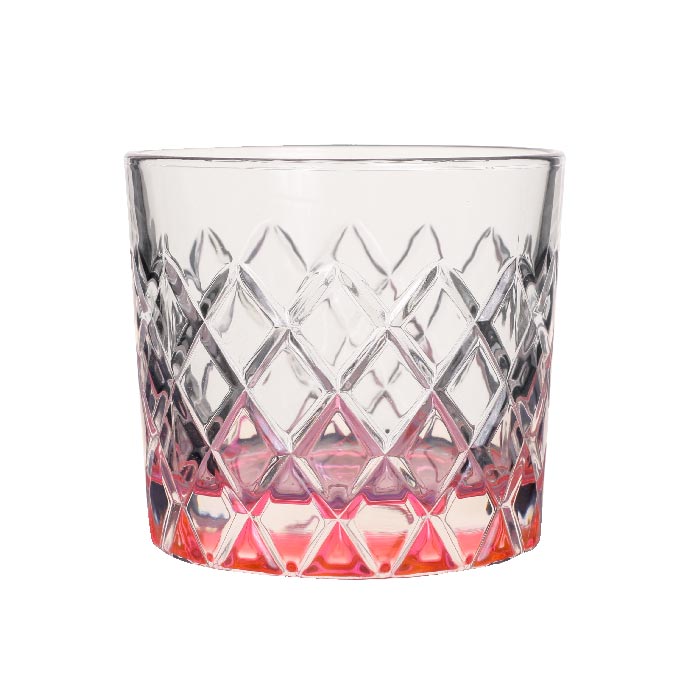 Old Fashioned Tumbler, APS Glass, Healey, Pink - 260ml