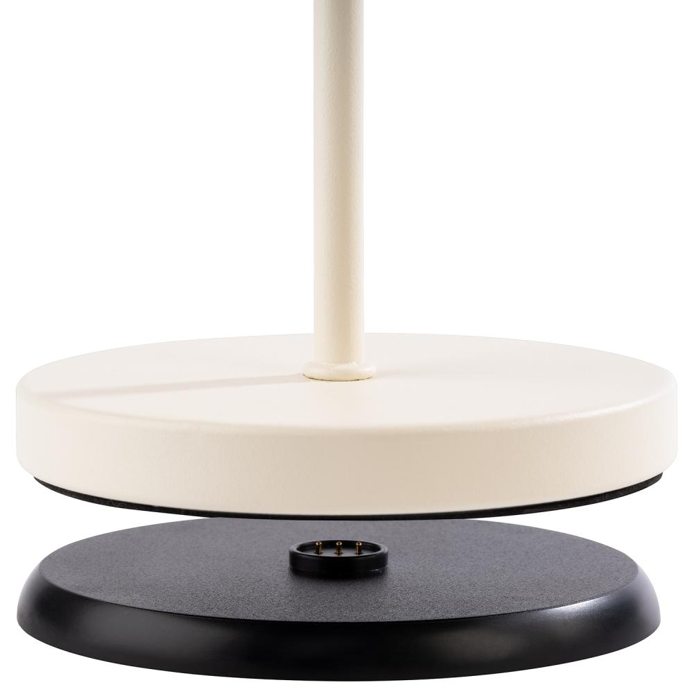 Akku LED-Tischlampe, APS, Merle, Weiß - 30,5cm
