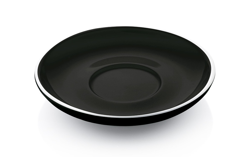 Kaffee-Untertasse, WAS Germany, Italia, Schwarz / Weiß- Ø 15,5 cm