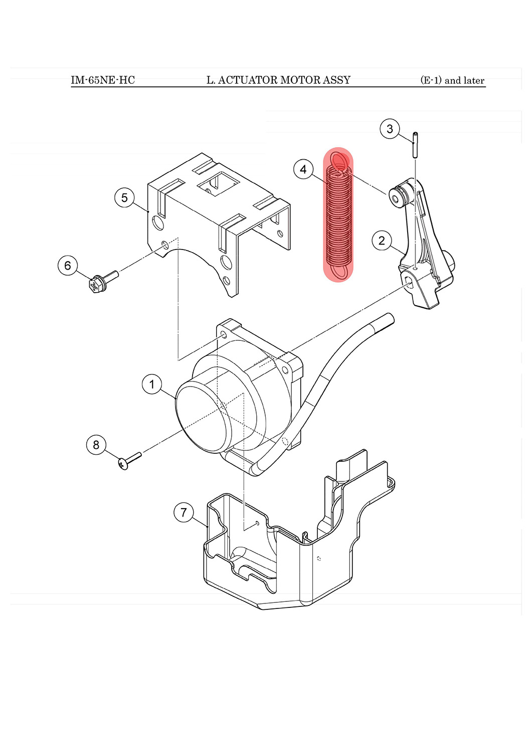 Feder für Wasserplatte, Hoshizaki, IM-65
