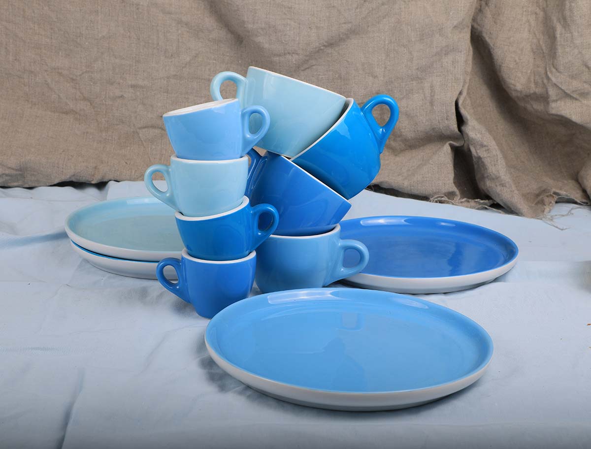 Dessertteller, APS Porcelain, Colored Line Hellblau - Ø 20,6 cm