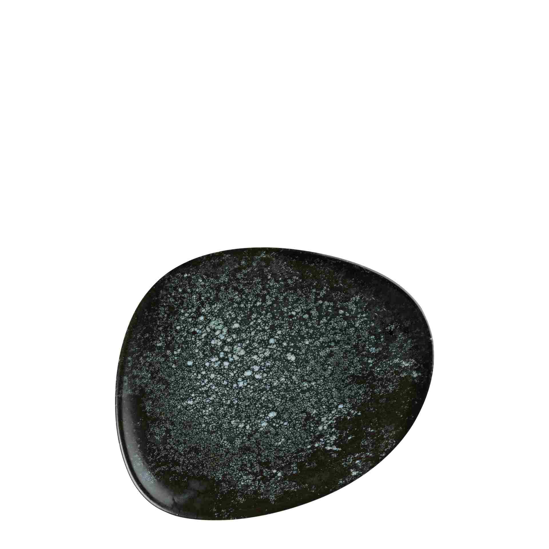 Teller flach "Vago", Bonna, Cosmos Black, Schwarz - 24 x 12 cm