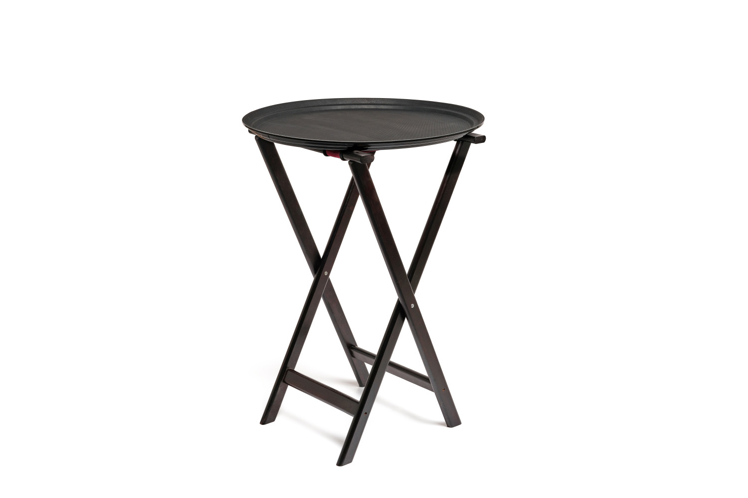 Tablettständer aus Buchenholz, Comas, Schwarz - Höhe: 83,5 cm