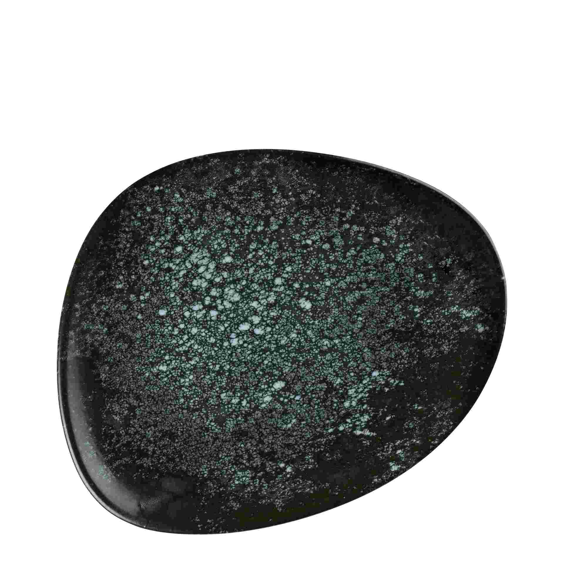 Teller flach "Vago", Bonna, Cosmos Black, Schwarz - 33 x 27,5 cm