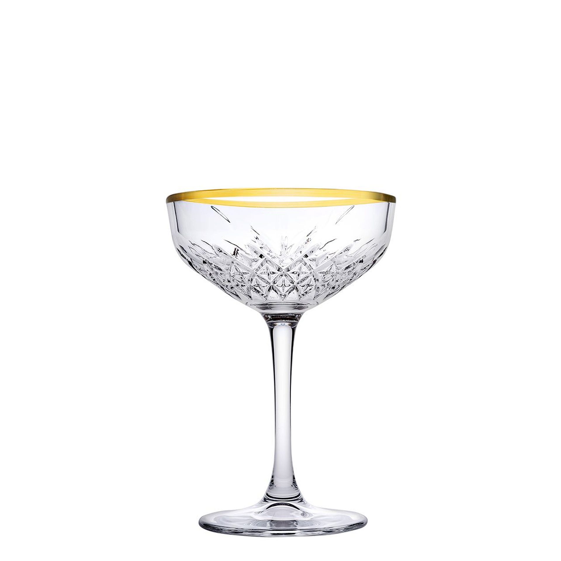 Coupette Glas mit Goldrand, Pasabahce, Timeless - 270 ml
