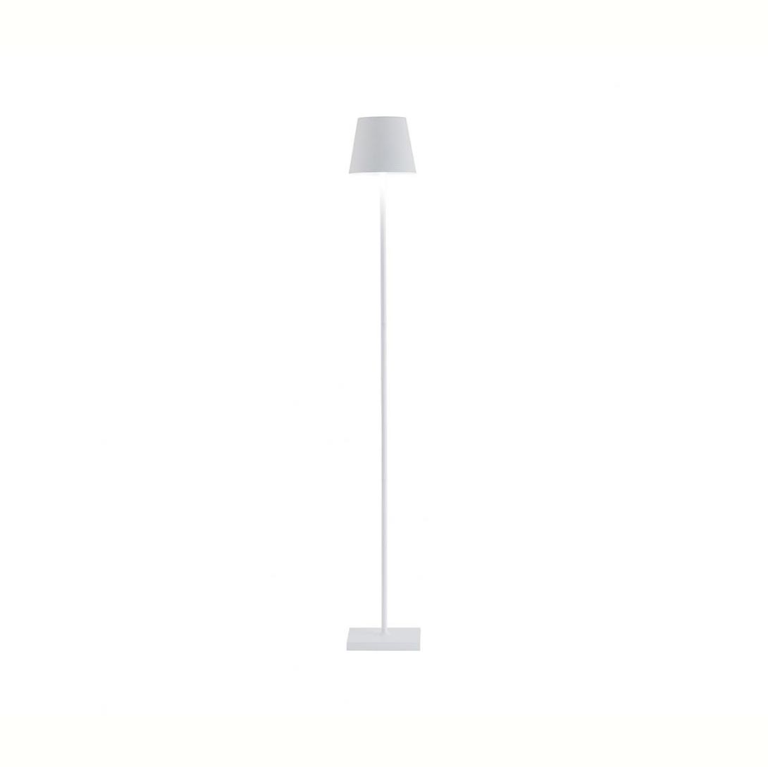 Akku LED-Stehlampe, zafferano Poldina Pro L, weiß - 122cm