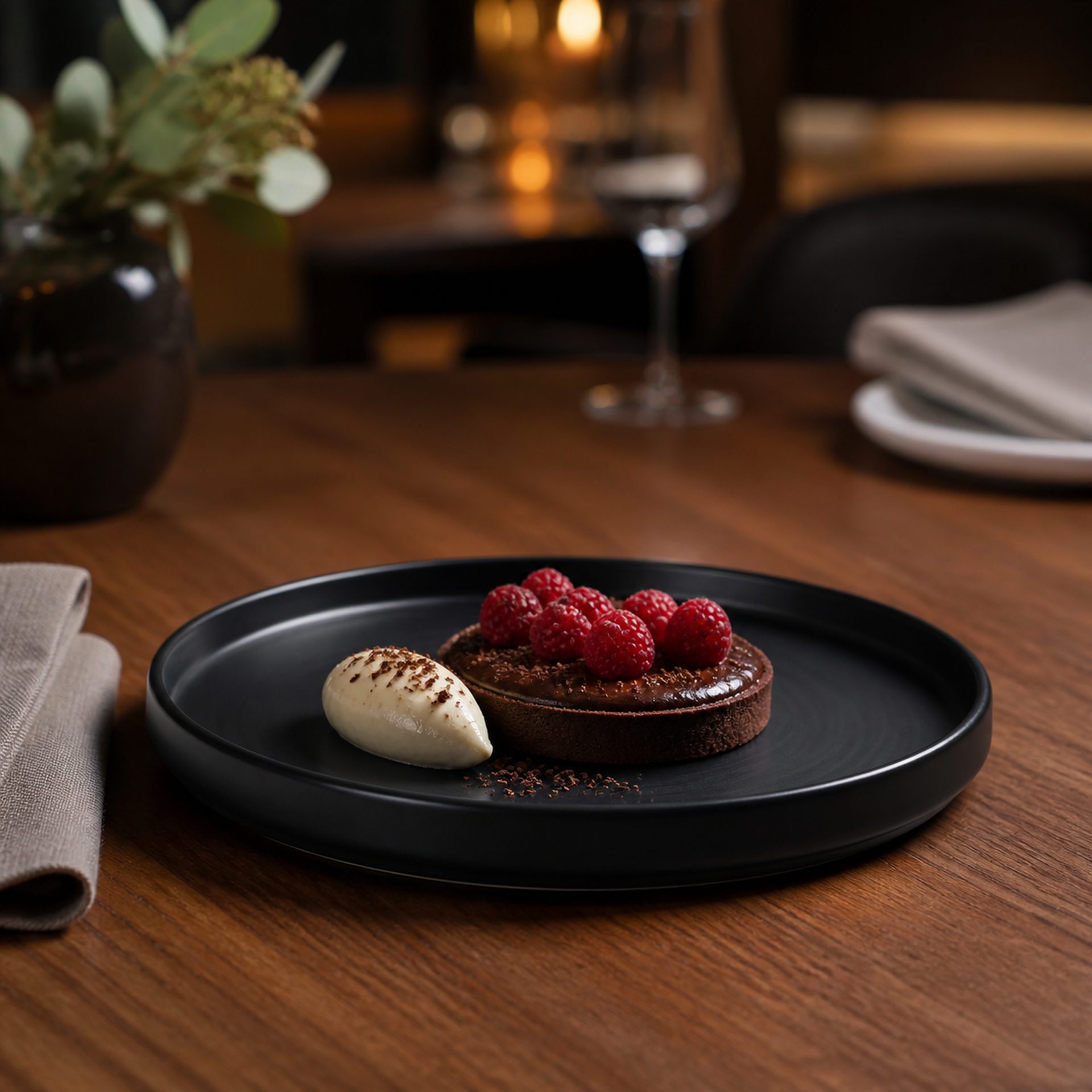 Dessertteller, APS Porcelain, Ming Black - Ø 22 cm