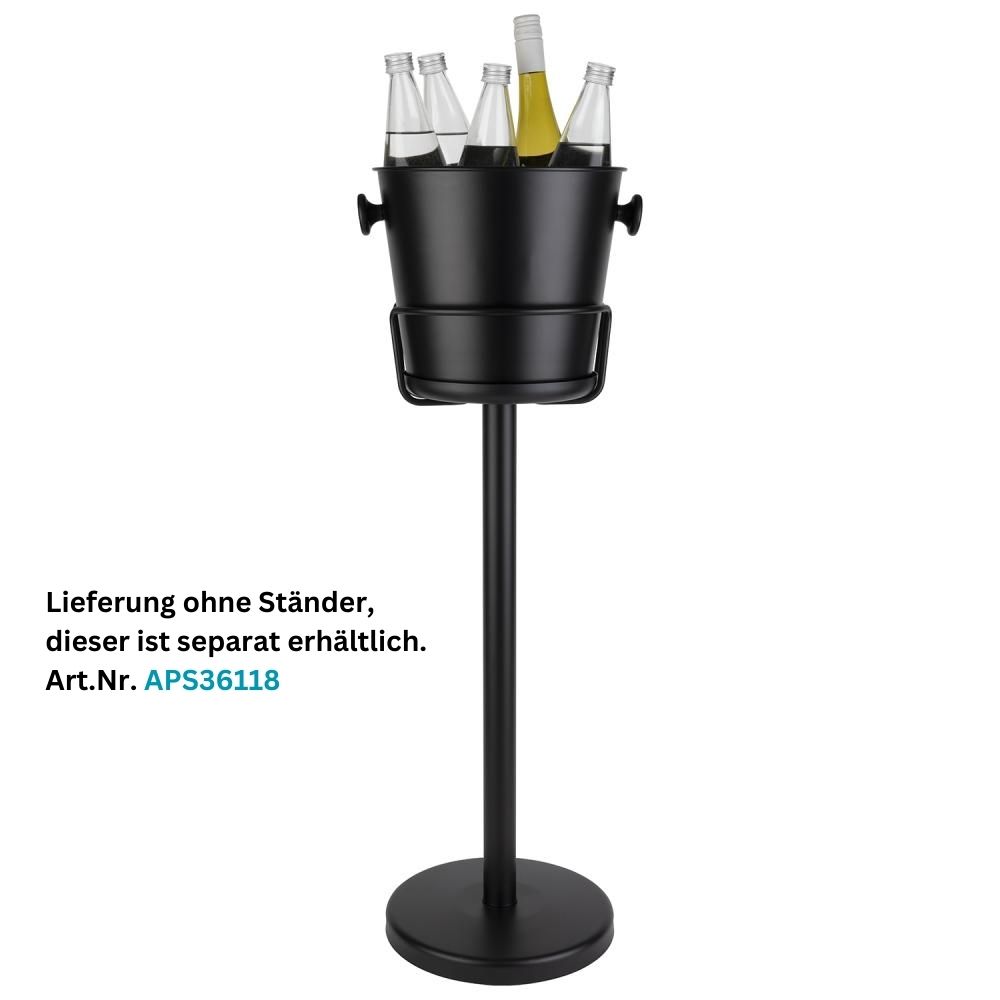 Wein- / Sektkühler, APS, Aluminium, Schwarz - 8 Liter