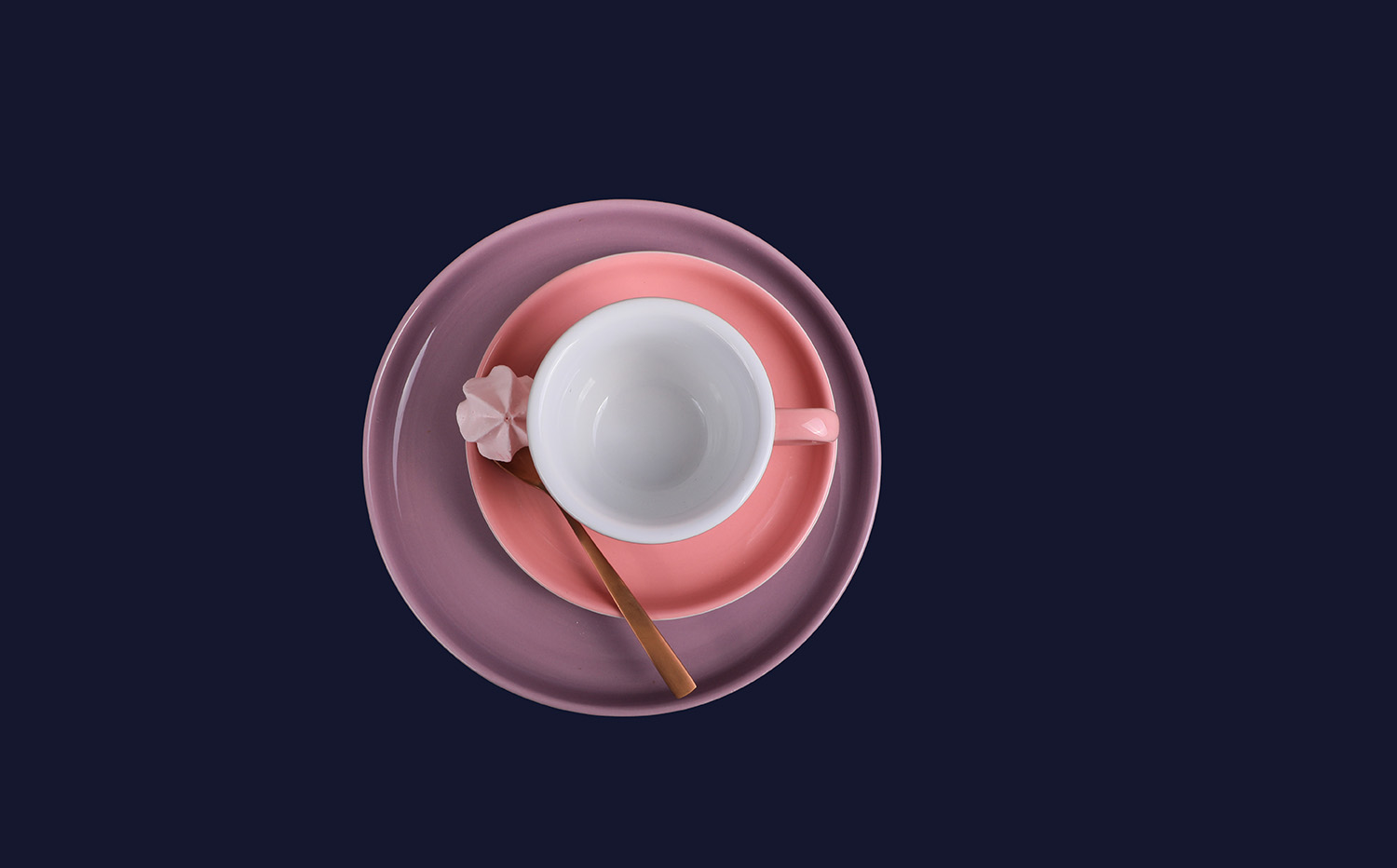 Espressotasse mit Untertasse, APS Porcelain, Colored Line Altrosa
