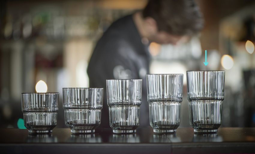 Cooler Glas / Beverage, Onis, LinQ, Grau - 415 ml