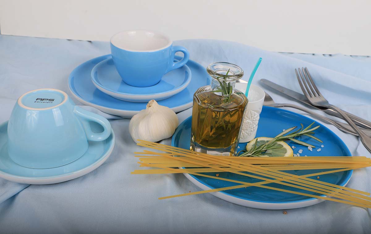 Dessertteller, APS Porcelain, Colored Line Türkisblau - Ø 20,6 cm