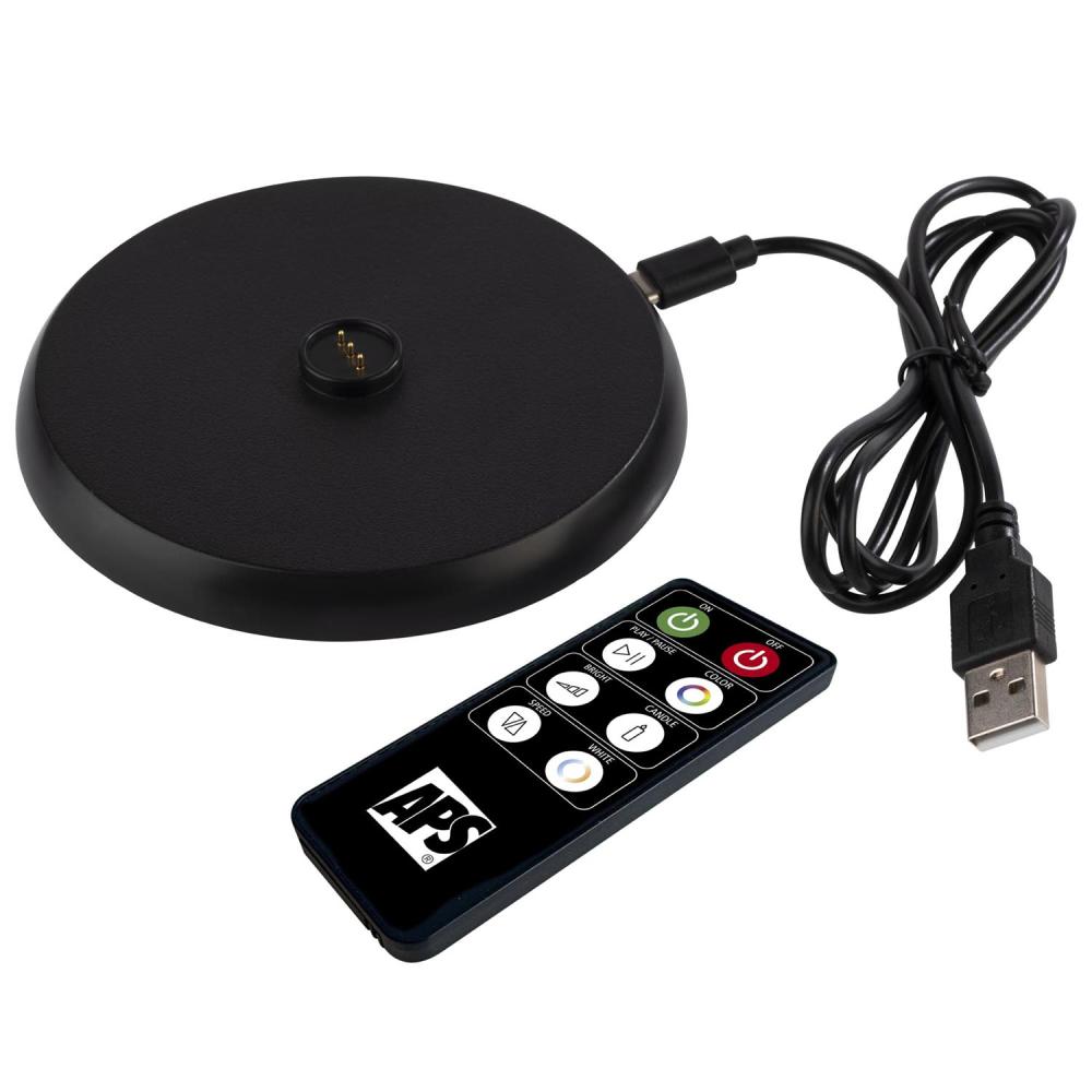 Akku LED-Tischlampe, APS, Merle, Weiß - 30,5cm