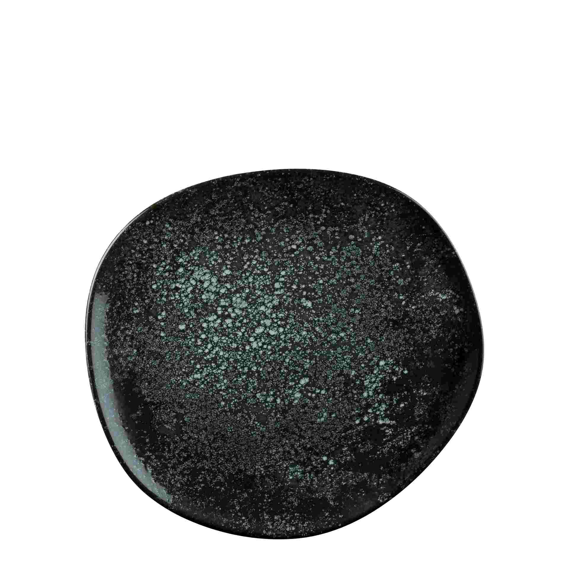 Teller flach "Vago", Bonna, Cosmos Black, Schwarz - 29 x 27 cm