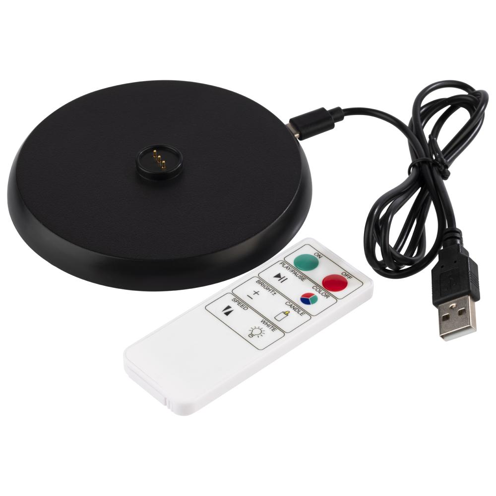 Akku LED-Tischlampe, APS, Cleo, Schwarz - 30,5cm