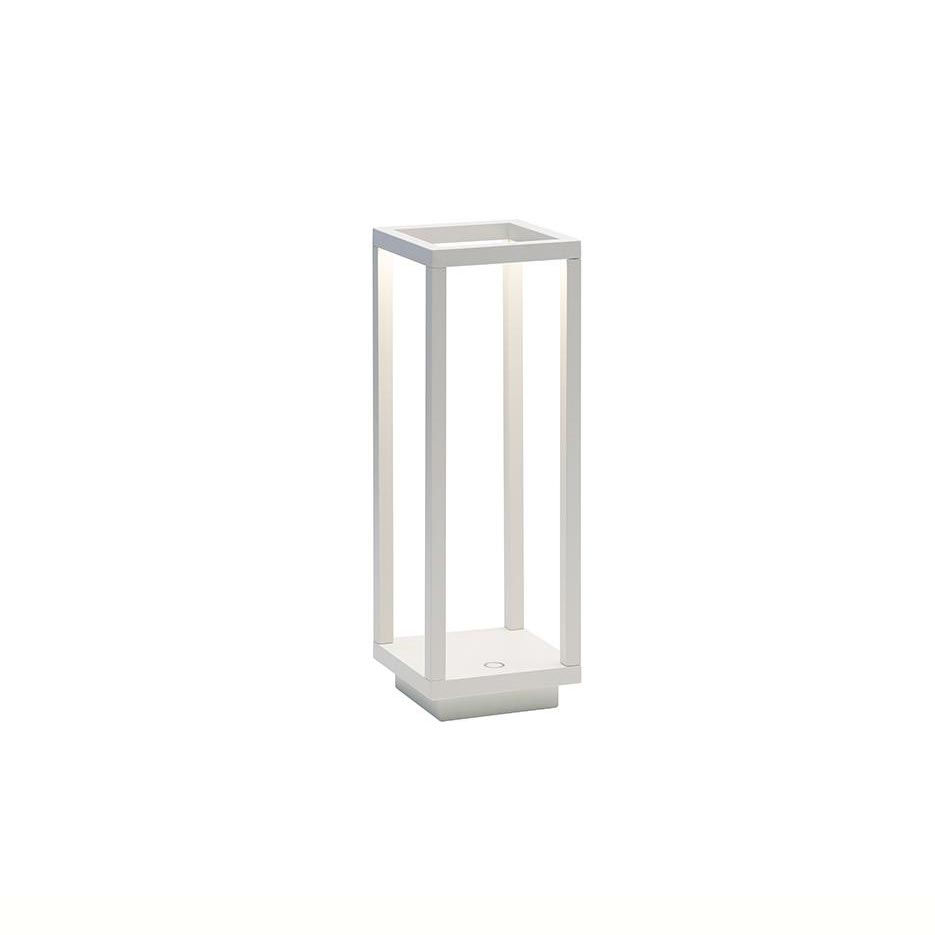 Akku LED-Tischlampe, zafferano Home, weiß - 29,3 cm