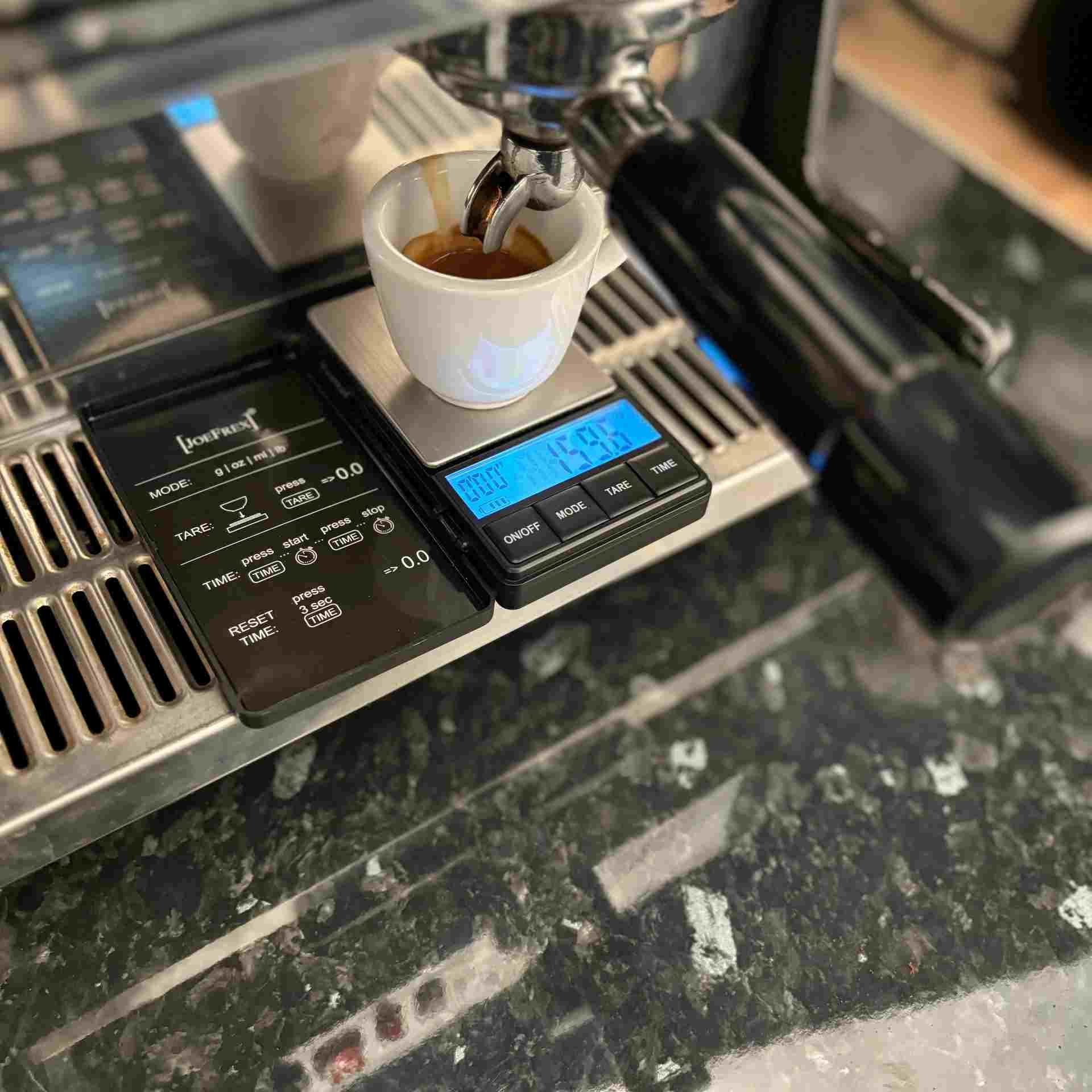 Espresso /Kaffeewaage mit Timer, JoeFrex - Messgenauigkeit: 0,1 g