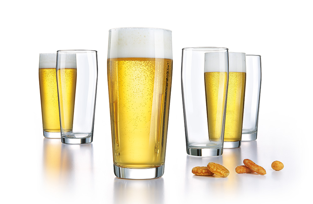 Bierglas, Arcoroc, Willi Becher - Eichstrich: 0,5 l