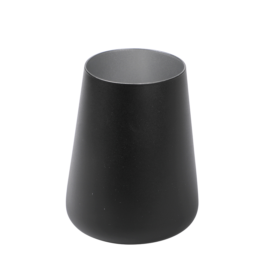 Becher / Wasserglas, Stölzle, Power, Schwarz / Silber - 380 ml