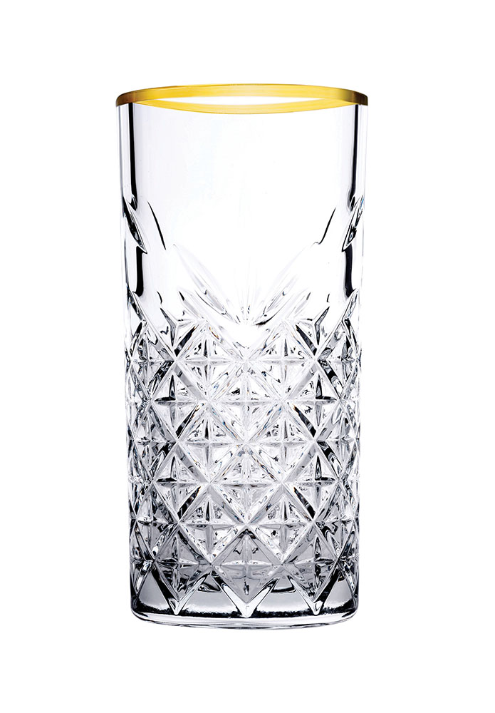 Cooler Glas mit Goldrand, Pasabahce, Timeless - 450 ml