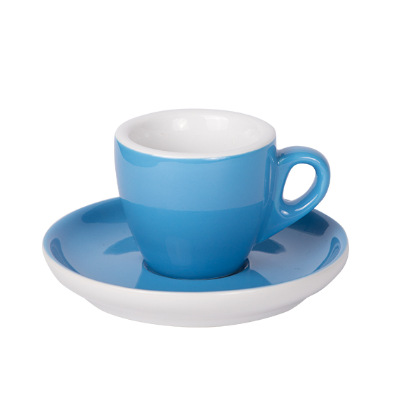 Espresso Tasse, APS Porcelain, Colored Line, Dunkelblau - 55ml
