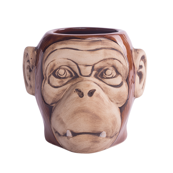 Tiki Becher Affe glänzend, APS Tiki, Porzellan - 550 ml