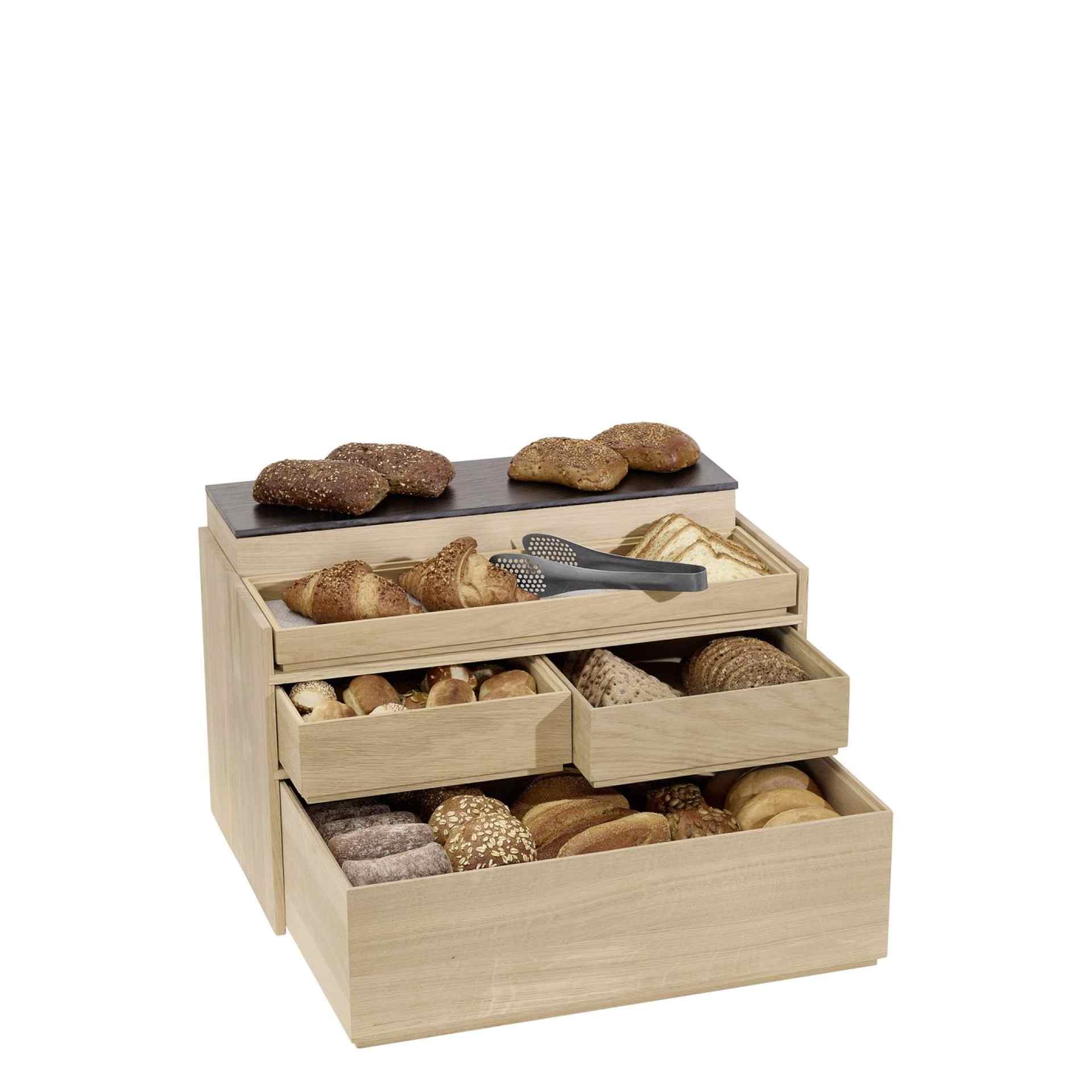 Buffetgestell für GN Holzboxen, VALO, Eichenholz - 55 x 32,5 cm