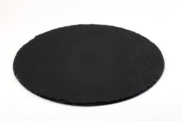 Naturschieferplatte, APS, Schwarz - Ø38cm